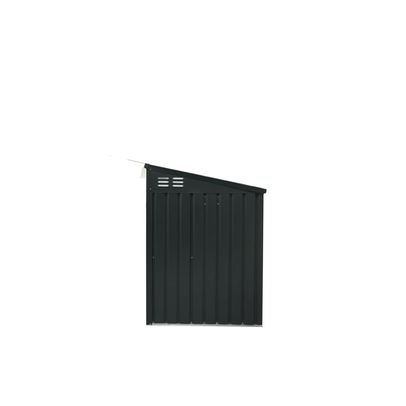 Mülltonnenbox dunkelgrau Metall für 2 Mülltonnen a' 240 l 100 x 172 x 131 cm