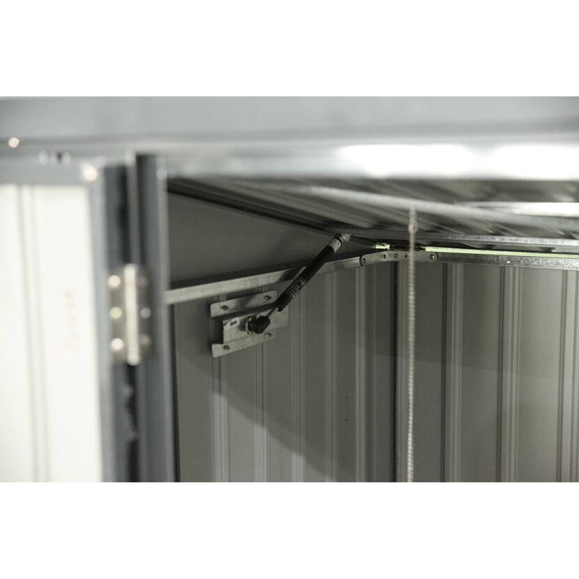 Mülltonnenbox dunkelgrau Metall für 2 Mülltonnen a' 240 l 100 x 172 x 131 cm
