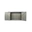 Mülltonnenbox dunkelgrau Metall für 2 Mülltonnen a' 240 l 100 x 172 x 131 cm