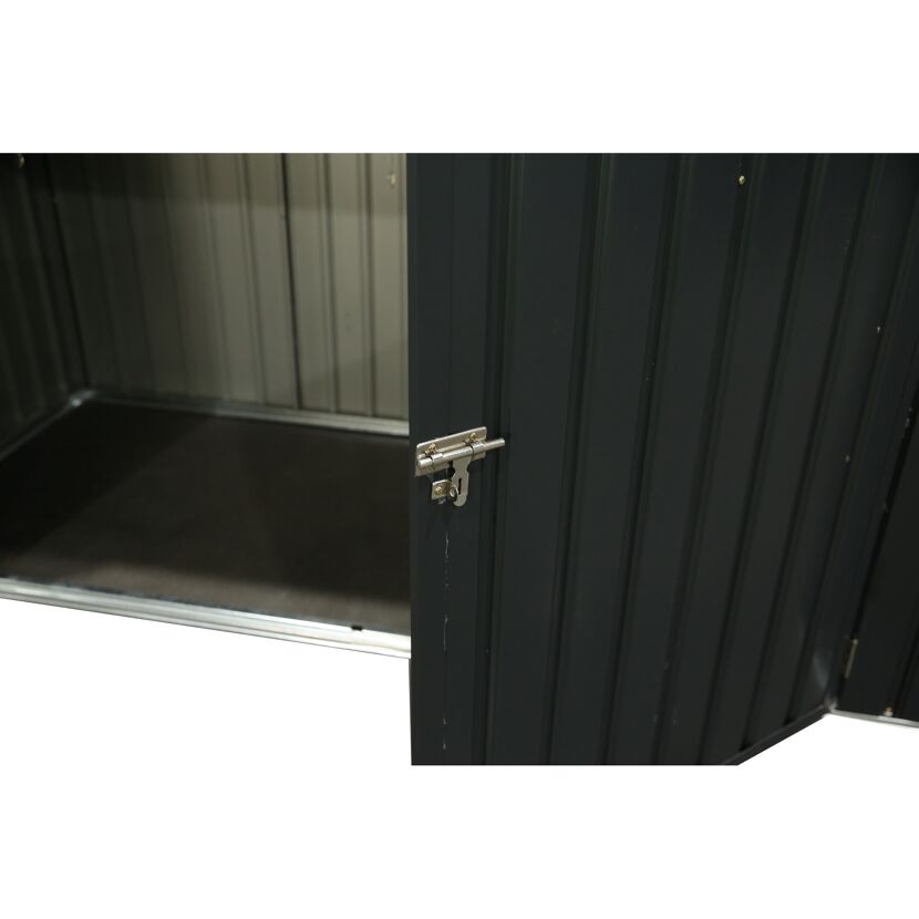 Mülltonnenbox dunkelgrau Metall für 2 Mülltonnen a' 240 l 100 x 172 x 131 cm