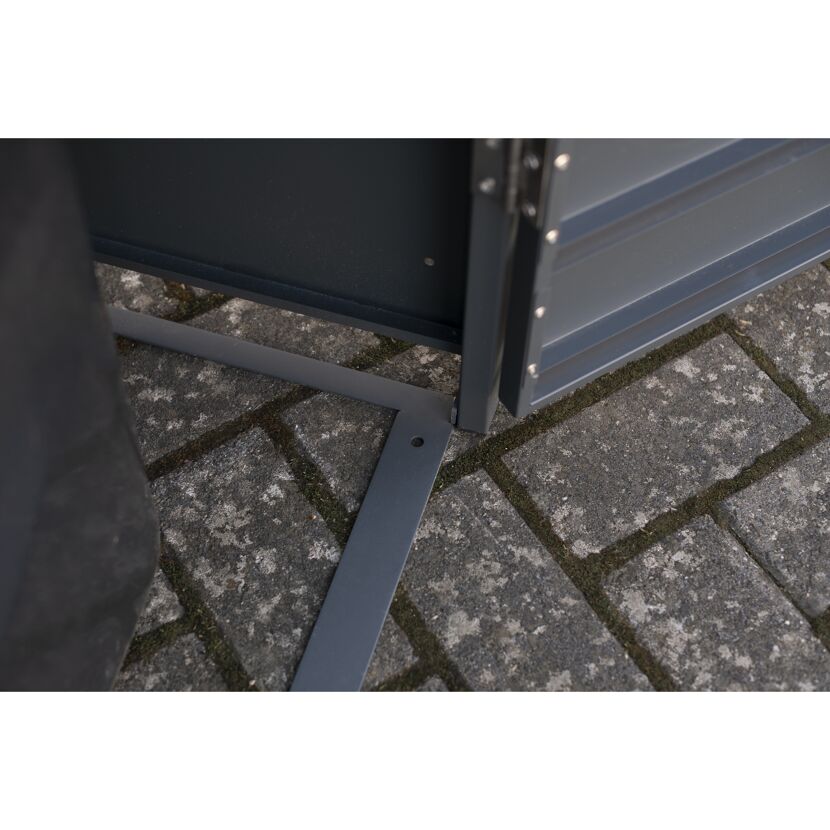 Mülltonnenbox 'Kubus' anthrazit Stahl 68 x 80 x 116 cm