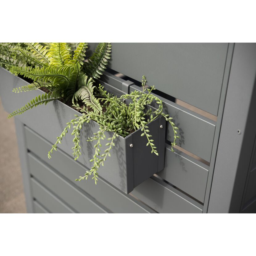 Blumenkasten 'Planum' Metall anthrazit 50 x 12 x 16 cm