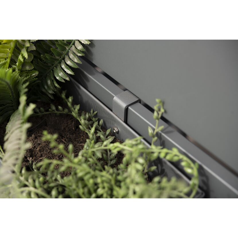 Blumenkasten 'Planum' Metall anthrazit 50 x 12 x 16 cm