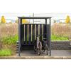 Fahrrad- und Rauchunterstand anthrazit Metall 203 x 180 x 210