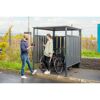 Fahrrad- und Rauchunterstand anthrazit Metall 203 x 180 x 210