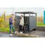 Fahrrad- und Rauchunterstand anthrazit Metall 203 x 180 x 210