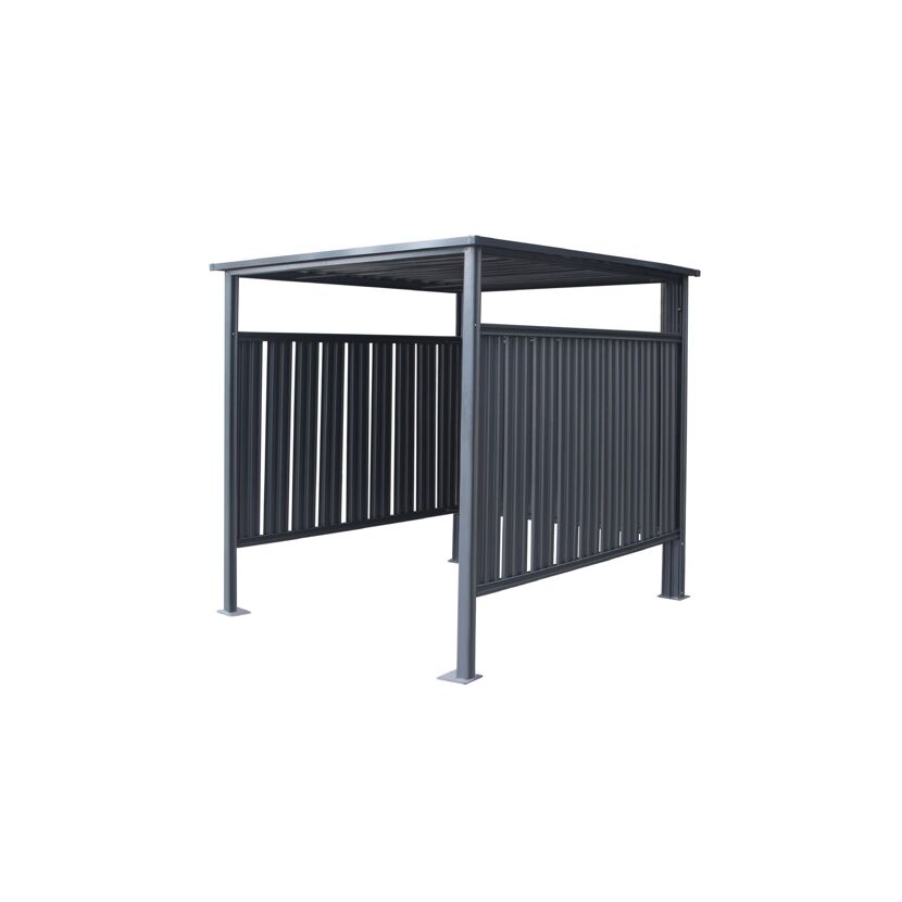 Fahrrad- und Rauchunterstand anthrazit Metall 203 x 180 x 210