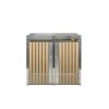 Westmann Mülltonnenbox 2er silber/holz