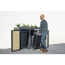 Verkleinertes Bild von Mülltonnenbox anthrazit/Holzoptik Metall für 2 Mülltonnen a' 240 l 84 x 134 x 125 cm