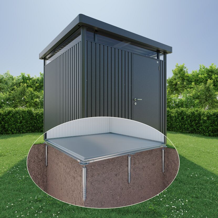Erdschraubenfundament 'SmartBase Plus' für Geräthaus 'HighLine H6'