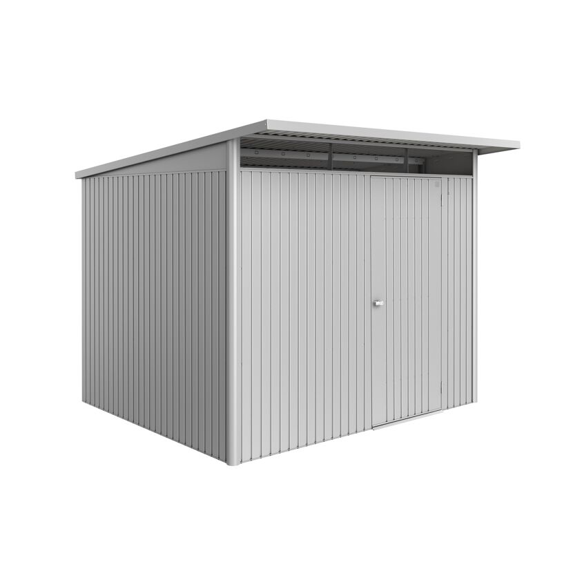 Gerätehaus 'AvantGarde Eco' Gr. A6 silber-metallic 260 x 260 cm mit Standardtür