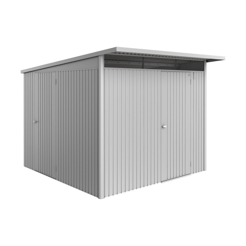 Gerätehaus 'AvantGarde Eco' Gr. A7 silber-metallic 260 x 300 cm mit Standardtür