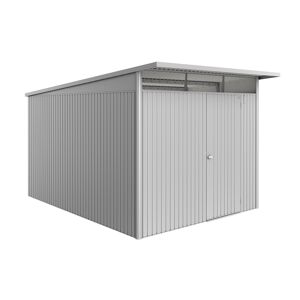 Gerätehaus 'AvantGarde ECO A8' silber-metallic 260 x 380 cm mit Standardtür