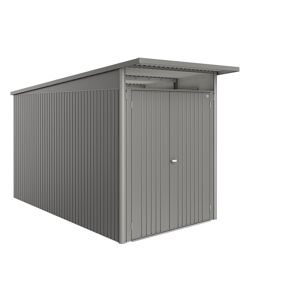 Gerätehaus 'AvantGarde ECO A4' quarzgrau-metallic 180 x 380 cm mit Doppeltür