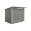 Gerätehaus 'AvantGarde Eco' quarzgrau-metallic mit Doppeltür