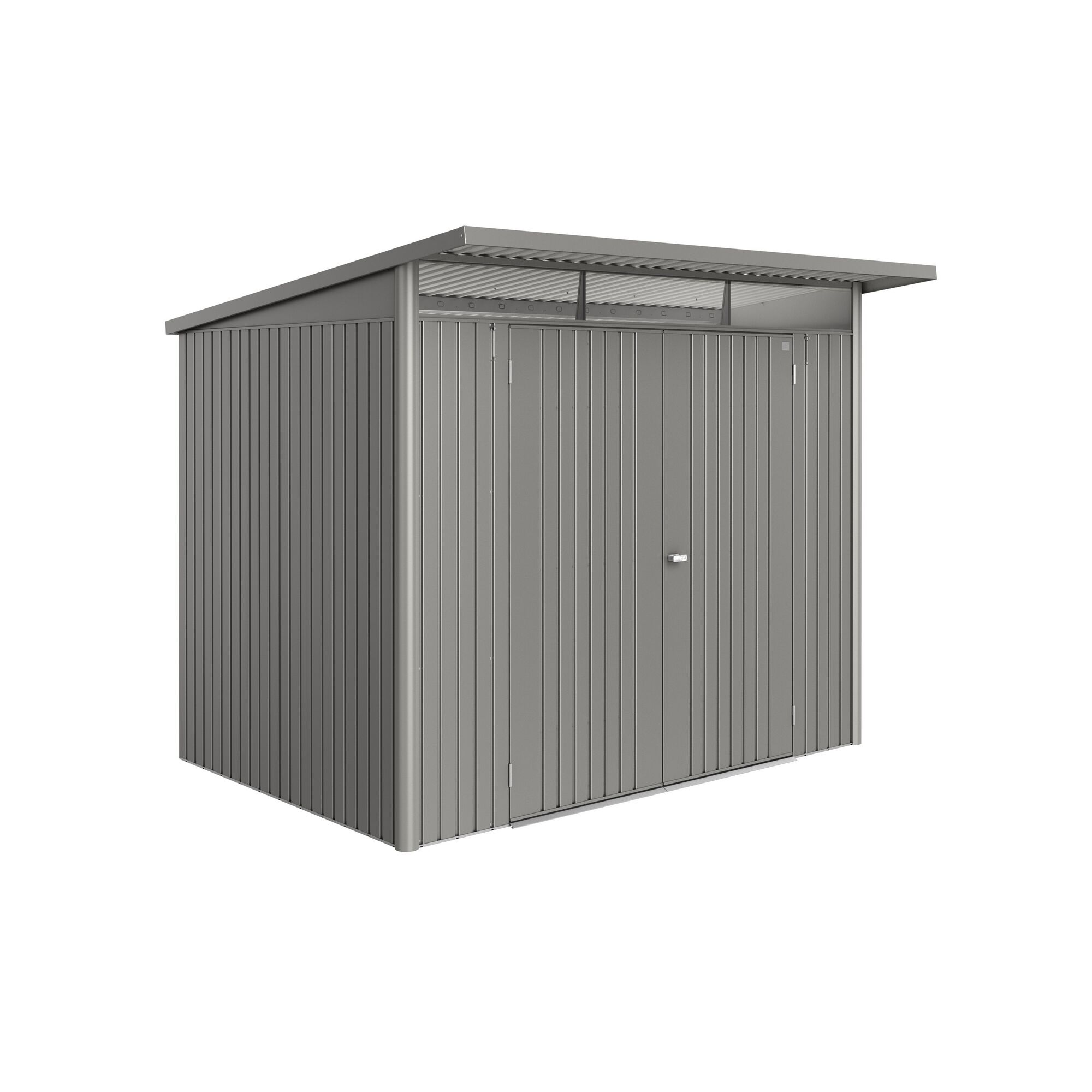 Gerätehaus 'AvantGarde Eco' quarzgrau-metallic mit Doppeltür