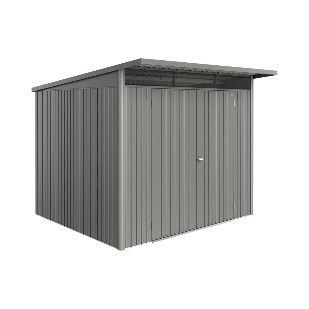 Gerätehaus 'AvantGarde Eco' quarzgrau-metallic mit Doppeltür