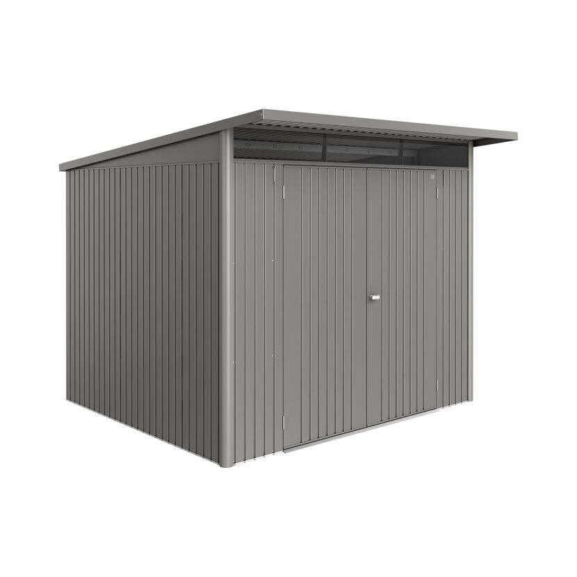 Gerätehaus 'AvantGarde Eco' Gr. A6 quarzgrau-metallic 260 x 260 cm mit Doppeltür