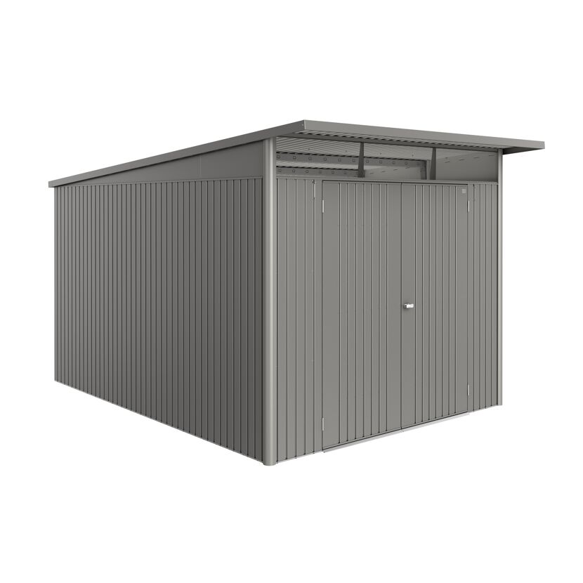 Gerätehaus 'AvantGarde Eco' Gr. A8 quarzgrau-metallic 260 x 380 cm mit Doppeltür