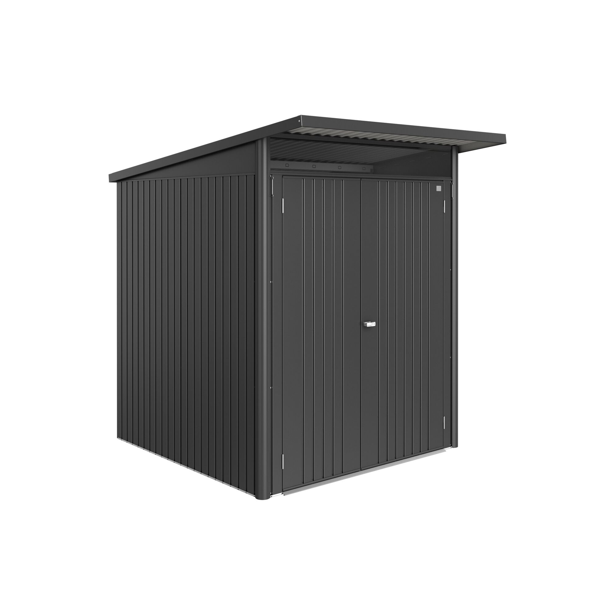 Gerätehaus AvantGarde Eco dunkelgrau-metallic mit Doppeltür.