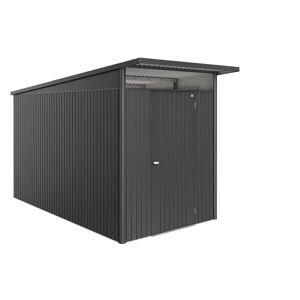 Gerätehaus 'AvantGarde ECO A4' dunkelgrau-metallic 180 x 380 cm mit Standardtür