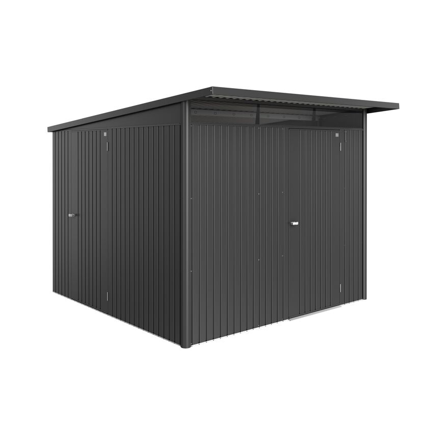 Gerätehaus 'AvantGarde Eco' Gr. A7 dunkelgrau-metallic 260 x 300 cm mit Standardtür