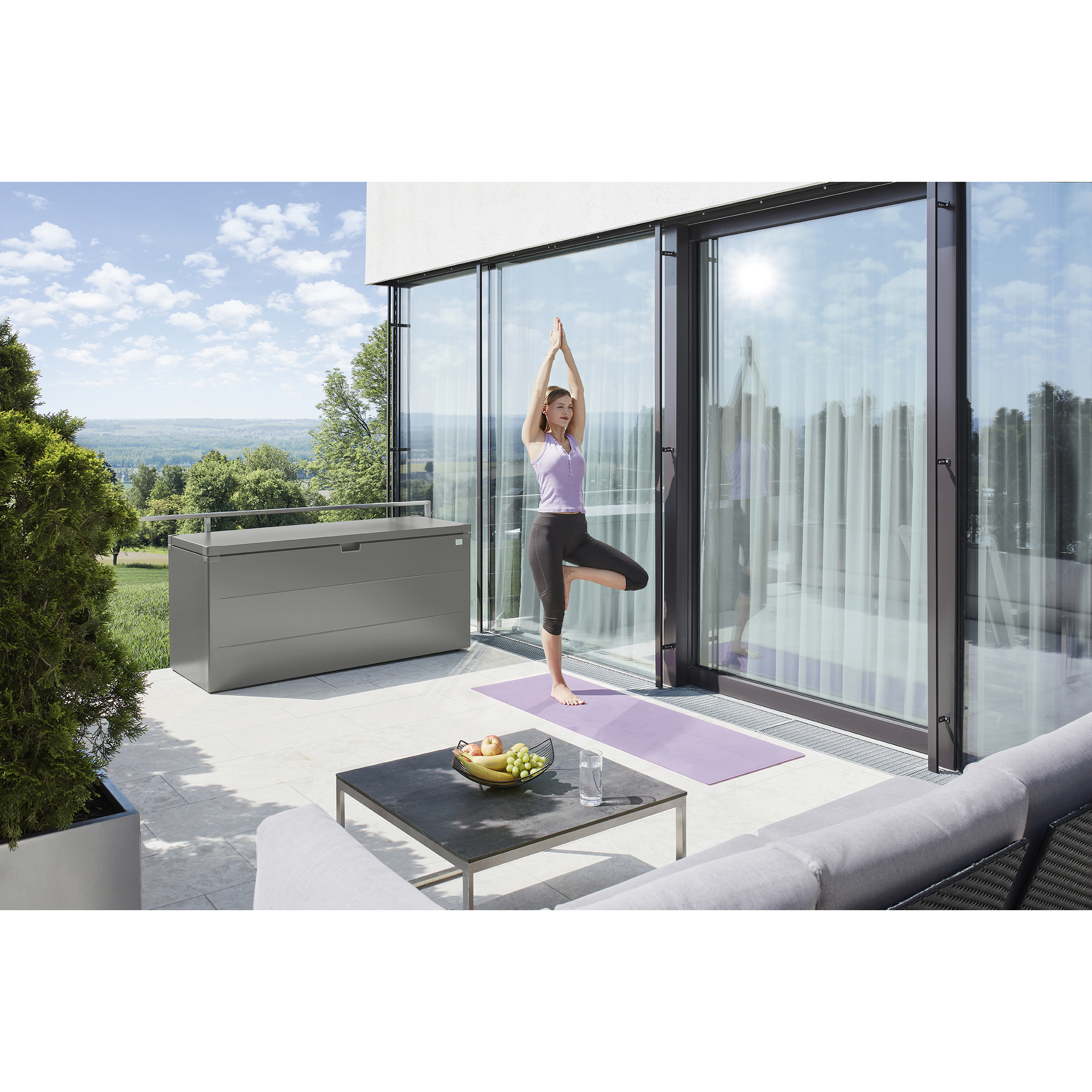 Gartenbox 'StyleBox 170' quarzgrau-metallic 170 x 70 x 81 cm