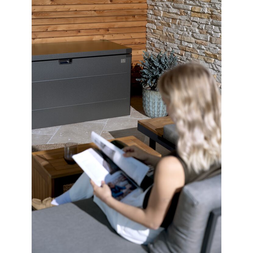 Gartenbox 'StyleBox 140' Stahl dunkelgrau 140 x 71 x 60 cm