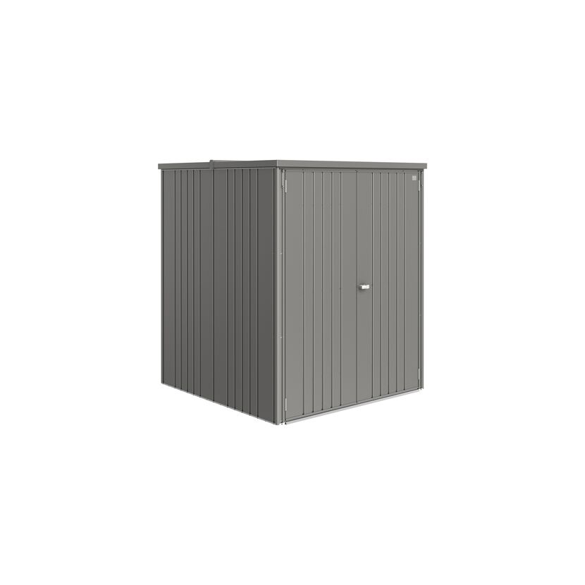 Graues Gartenhaus aus Metall