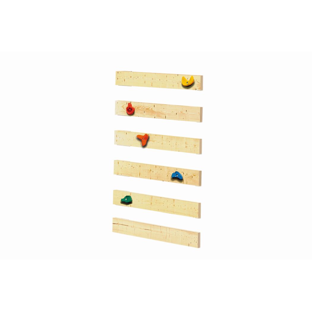 Kinderspielturm 'Lotti' mit Doppelschaukel und Kletterwand natur 107 x 107 cm