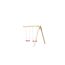 Spielturm 'Lotti' naturbelassen mit Kletterwand Doppelschaukel und Rutsche rot 107 x 291 x 107 cm