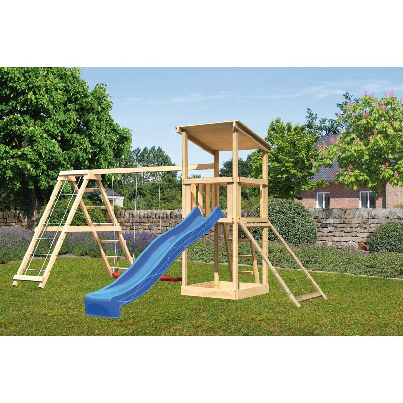 Spielturm 'Anna' naturbelassene nordische Fichte 107 x 270 x 107 cm