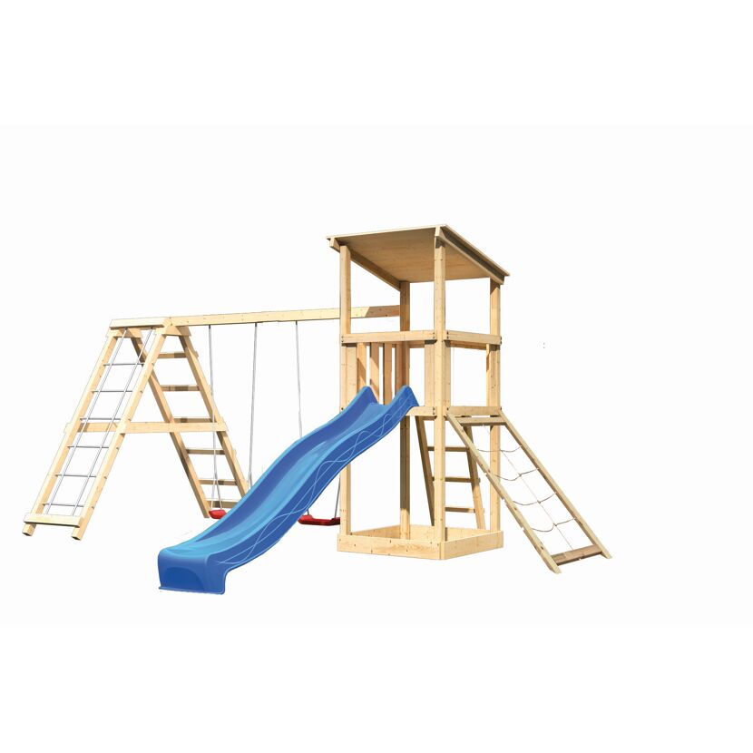 Spielturm 'Anna' naturbelassene nordische Fichte 107 x 270 x 107 cm