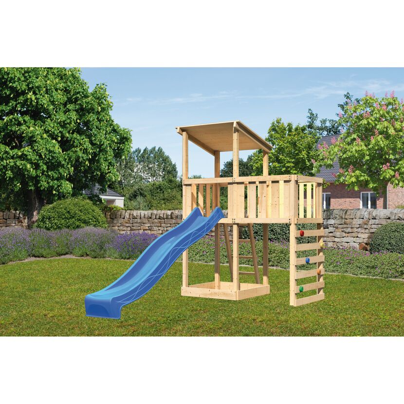 Spielturm 'Anna' naturbelassene nordische Fichte 107 x 270 x 107 cm