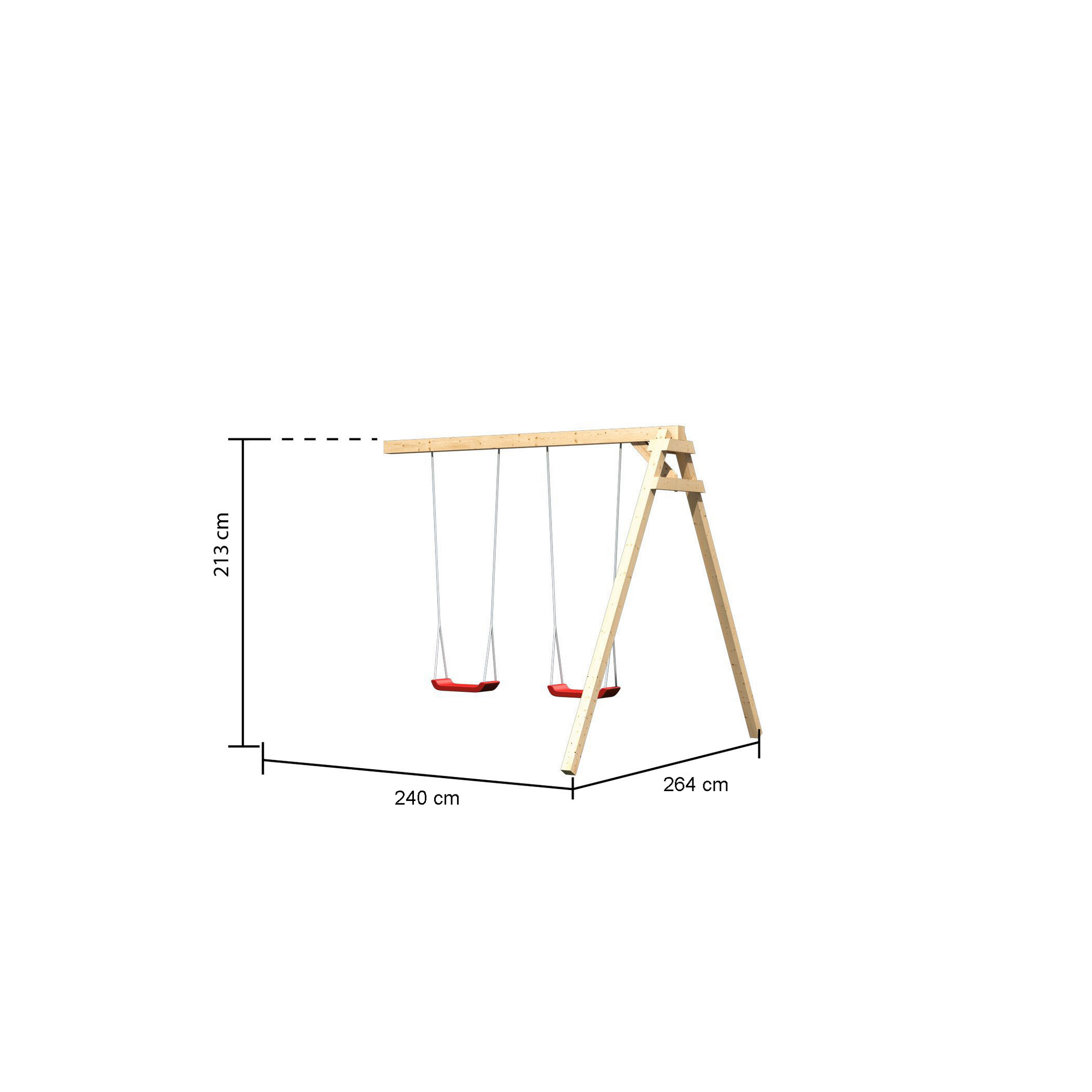 Spielturm 'Luis' naturbelassene  nordische Fichte 200 x 345 x 200 cm + product picture