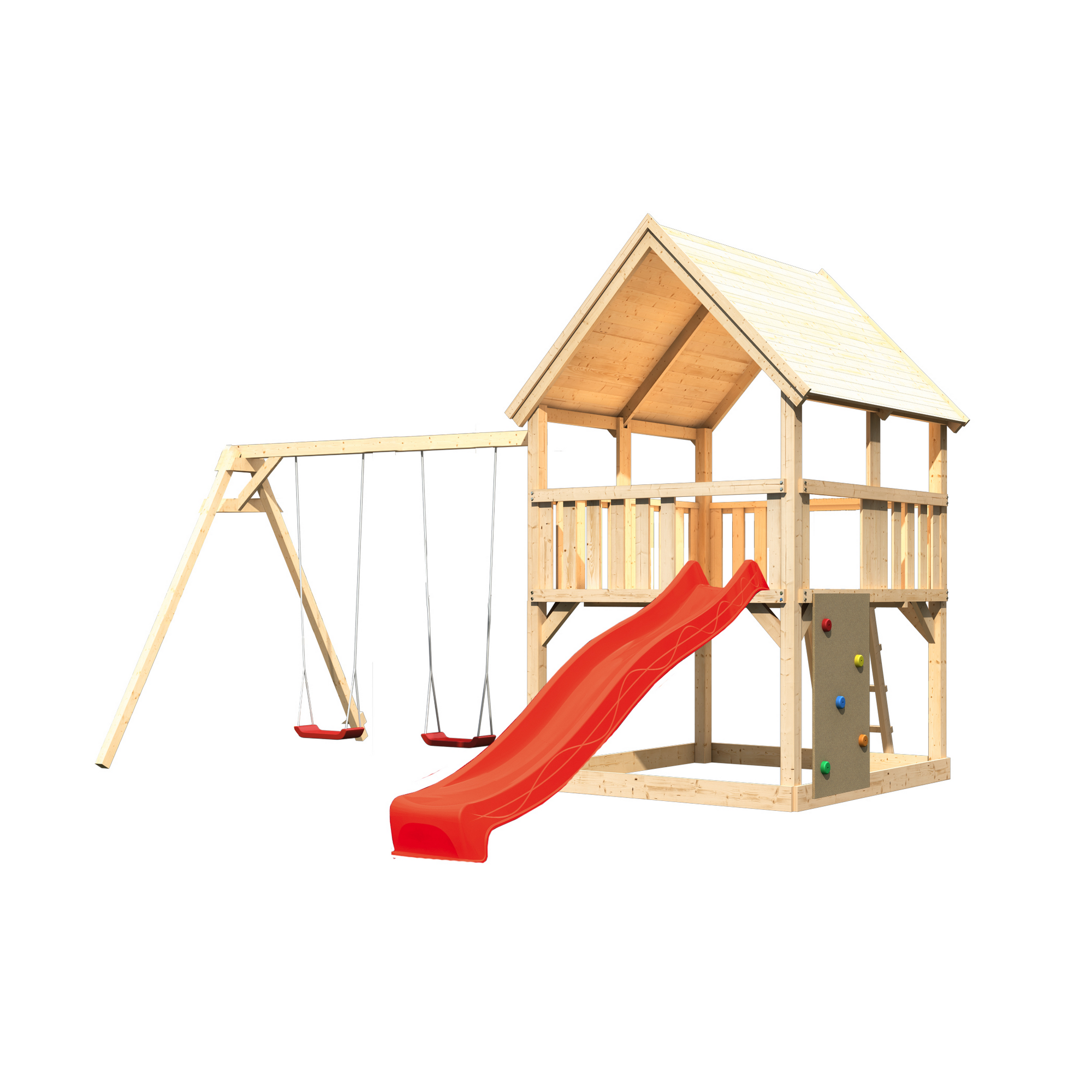 Spielturm 'Luis' naturbelassene  nordische Fichte 200 x 345 x 200 cm + product picture