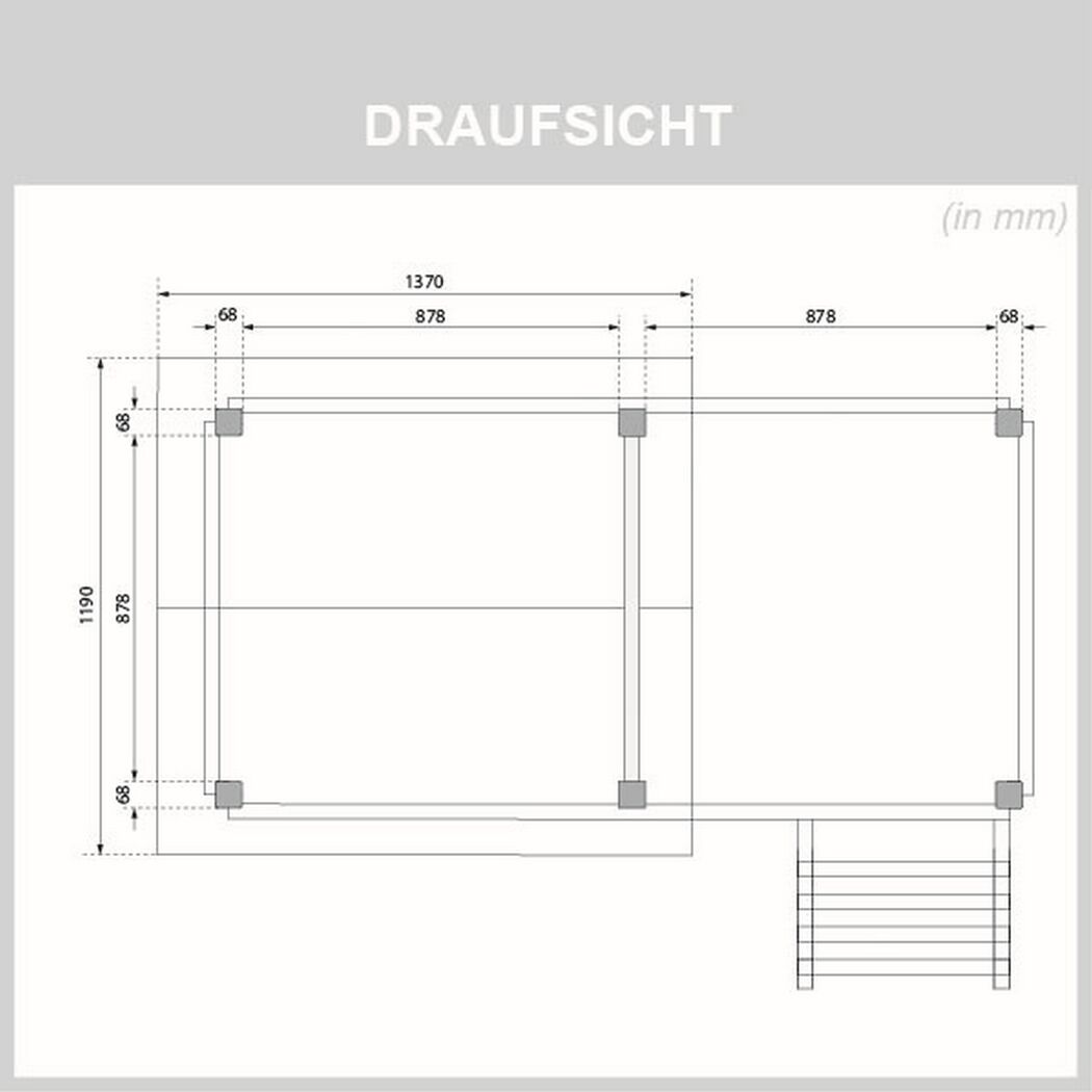 Spielturm 'Frieda' naturbelassen 202 x 291 x 202 cm