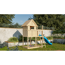 Kinderspielhaus 'Frieda' naturbelassene nordische Fichte 202 x 291 x 107 cm blau