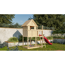 Kinderspielhaus 'Frieda' naturbelassene nordische Fichte 202 x 291 x 107 cm rot