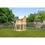 Kinderspielhaus 'Frieda' naturbelassene nordische Fichte 107 x 291 x 107 cm