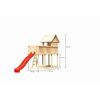 Holzspielhaus mit Rutsche