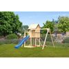 Kinderspielhaus 'Frieda' naturbelassene nordische Fichte 107 x 291 x 107 cm