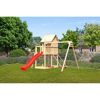Kinderspielhaus 'Frieda' naturbelassene nordische Fichte 107 x 291 x 107 cm