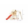 Kinderspielhaus 'Frieda' naturbelassene nordische Fichte 107 x 291 x 107 cm