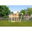 Kinderspielhaus 'Frieda' naturbelassene nordische Fichte 107 x 291 x 107 cm