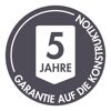 5 Jahre Garantie auf die Konstruktion