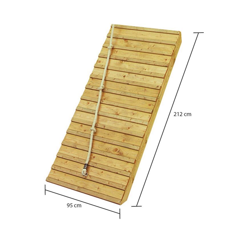 Holzleiter mit Seil