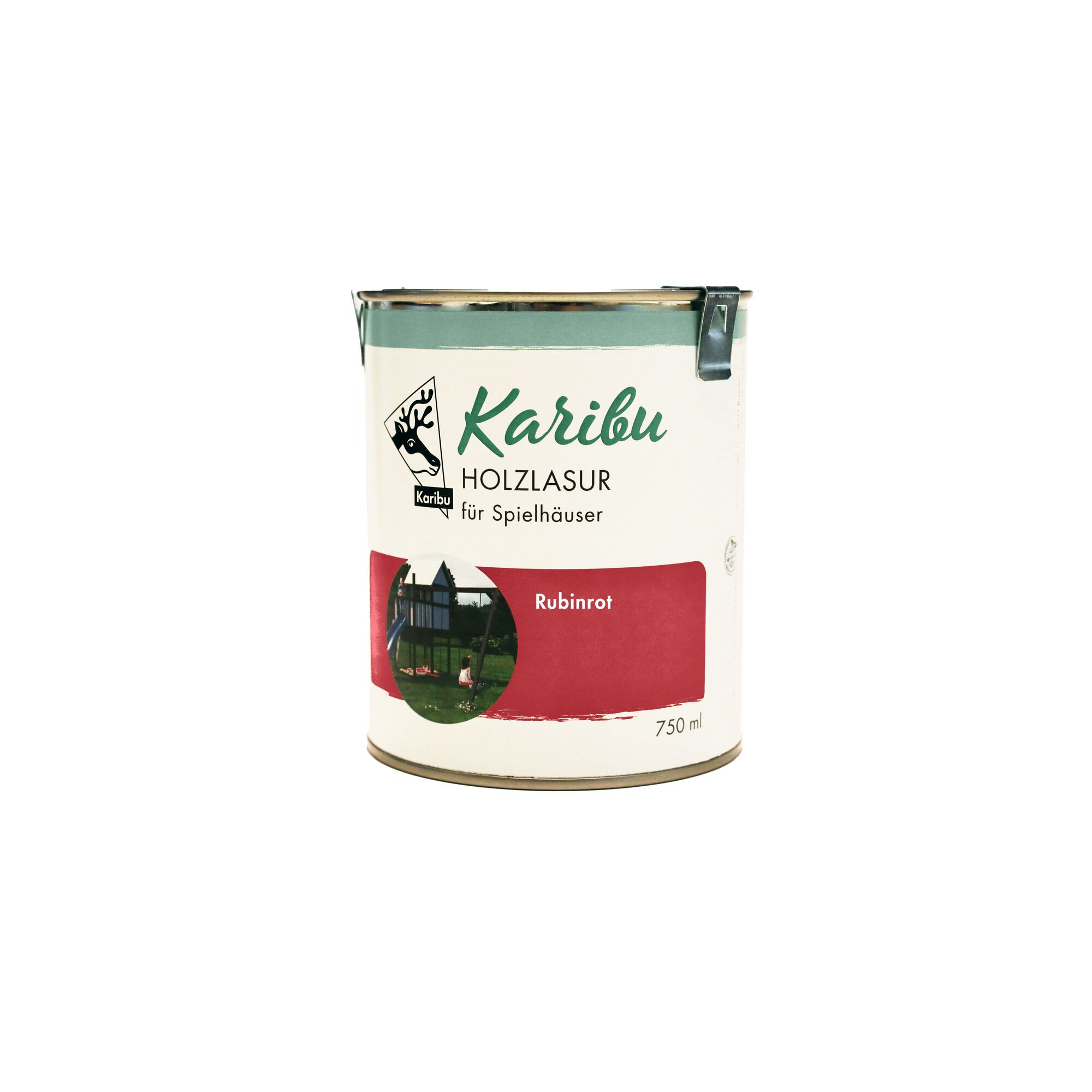 Karibu Holzlasur Rubinrot für Spielhäuser