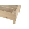 Ecke eines Hochbeets aus Holz