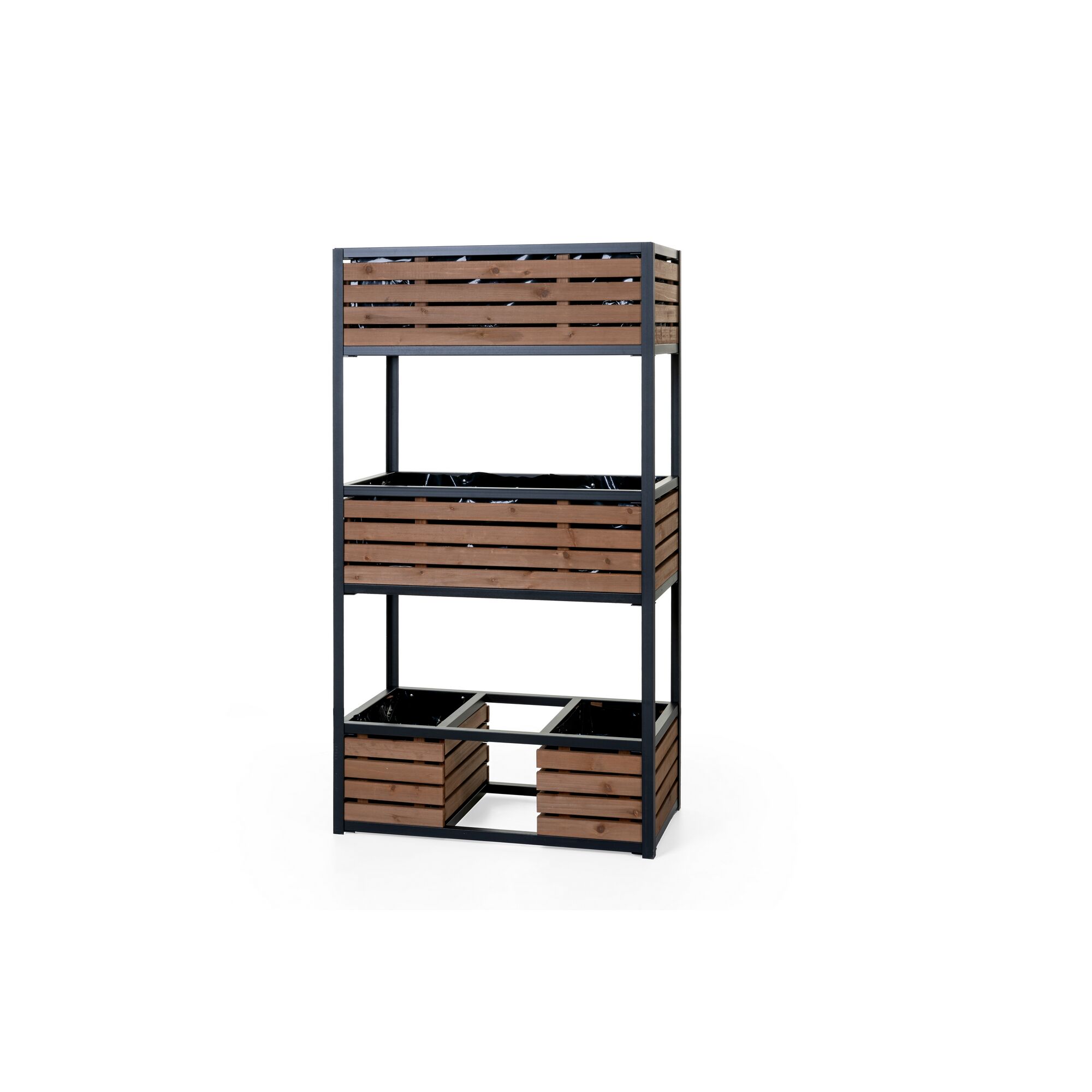 Hochbeet mit drei Ebenen aus Holz